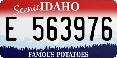 ID license plate E563976