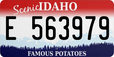 ID license plate E563979