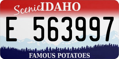 ID license plate E563997