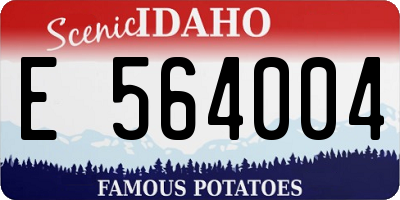 ID license plate E564004