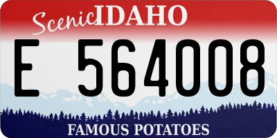 ID license plate E564008