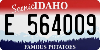 ID license plate E564009