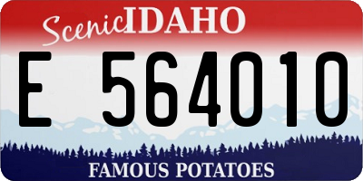ID license plate E564010
