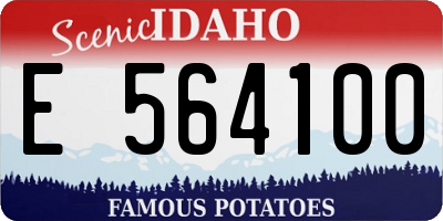 ID license plate E564100