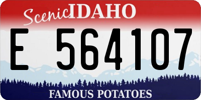 ID license plate E564107
