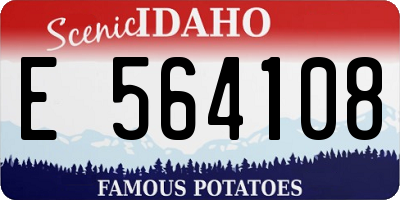ID license plate E564108