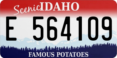 ID license plate E564109