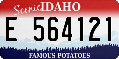 ID license plate E564121