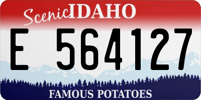 ID license plate E564127