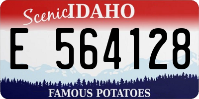 ID license plate E564128