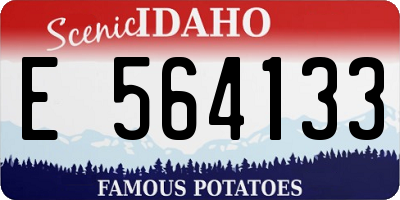 ID license plate E564133