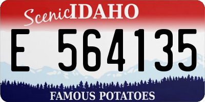 ID license plate E564135