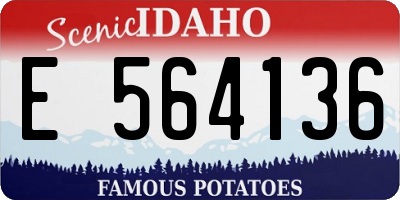 ID license plate E564136