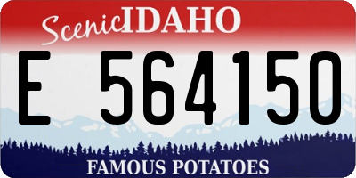 ID license plate E564150