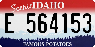ID license plate E564153