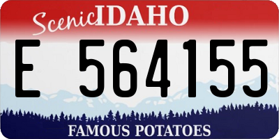 ID license plate E564155