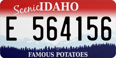 ID license plate E564156