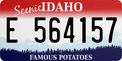 ID license plate E564157