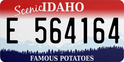 ID license plate E564164