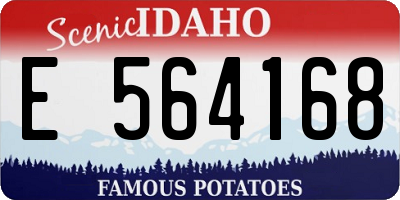 ID license plate E564168