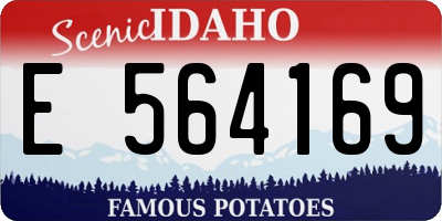 ID license plate E564169