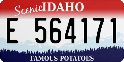 ID license plate E564171