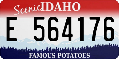 ID license plate E564176