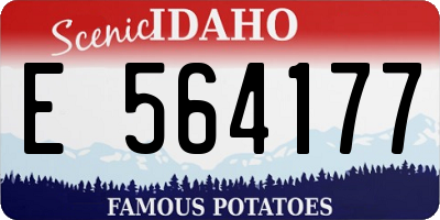 ID license plate E564177