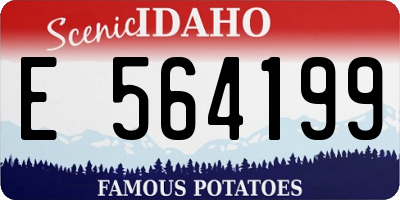 ID license plate E564199