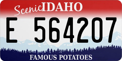 ID license plate E564207