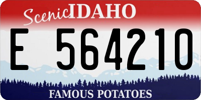 ID license plate E564210