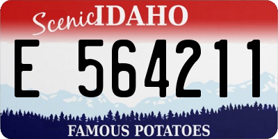 ID license plate E564211