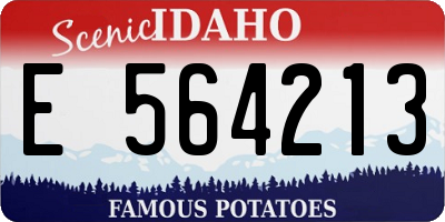 ID license plate E564213
