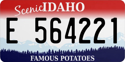 ID license plate E564221