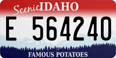 ID license plate E564240