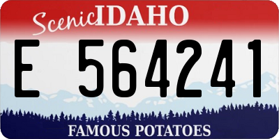 ID license plate E564241