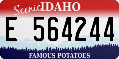 ID license plate E564244