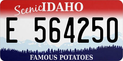 ID license plate E564250