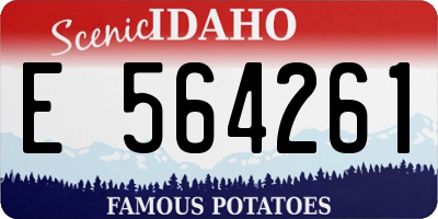 ID license plate E564261