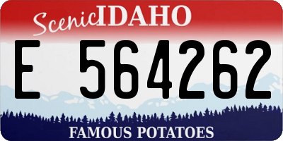 ID license plate E564262