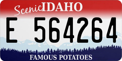 ID license plate E564264