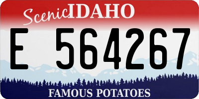 ID license plate E564267