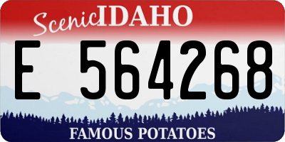 ID license plate E564268
