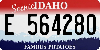 ID license plate E564280