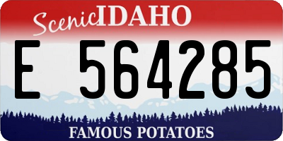 ID license plate E564285