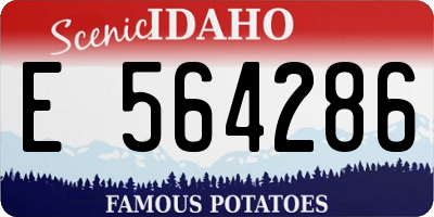ID license plate E564286
