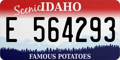 ID license plate E564293