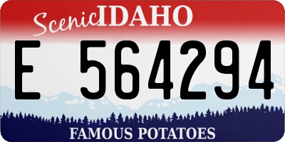 ID license plate E564294