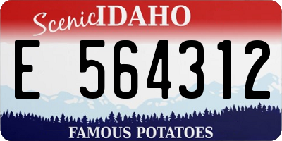 ID license plate E564312