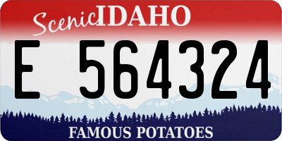 ID license plate E564324
